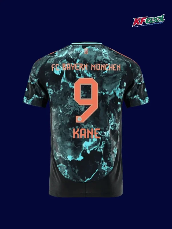 Kane 9 Bayern Munich away jersey 24/25 back view name print