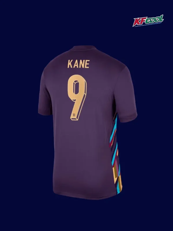 Kane 9 England away jersey 24/25 back view printed detail