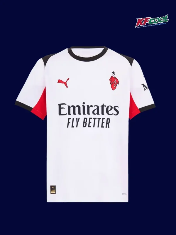 Modrić 14 AC Milan away white jersey 25/26 front official design