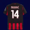 Modrić 14 AC Milan home jersey 25/26 back view