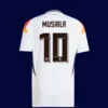 Musiala 10 Germany home white jersey 2024 back view name print