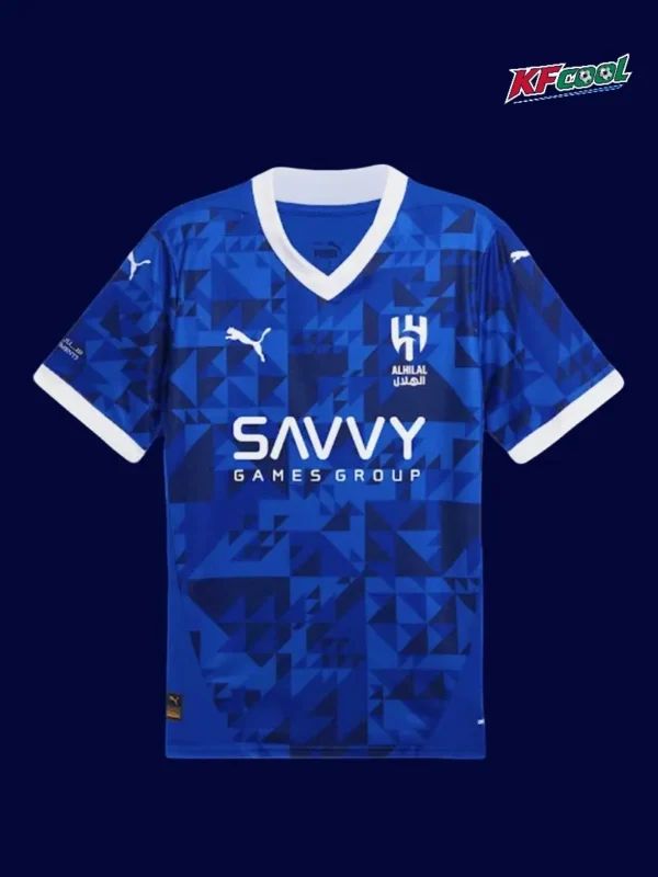 Neymar JR 10 Al Hilal home blue jersey 24/25 front design