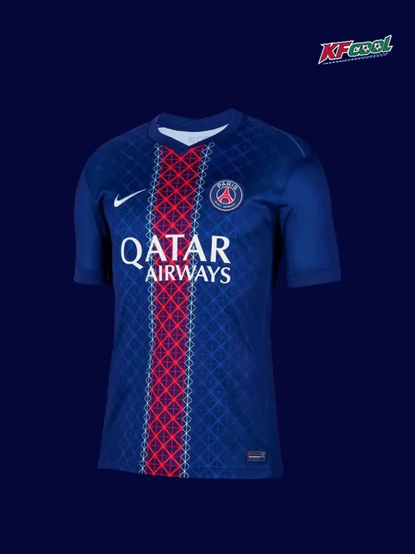 O.Dembélé 10 PSG home blue jersey 25/26 front official design