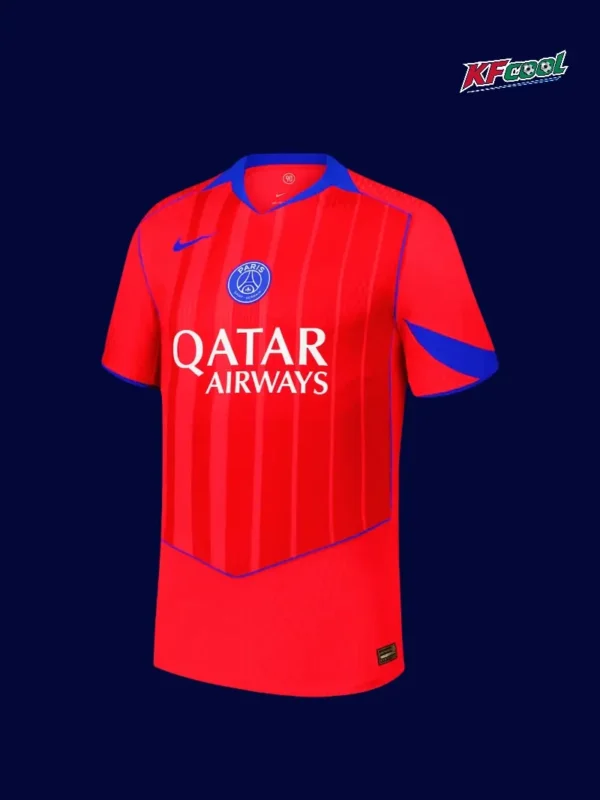 O.Dembélé 10 PSG third red jersey 25/26 player version front