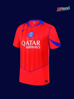 O.Dembélé 10 PSG third red jersey 25/26 front design