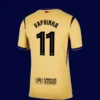 Raphinha 11 Barcelona away jersey 25/26 UCL back view name print