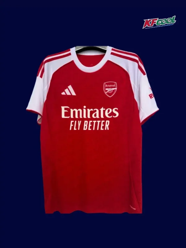 Arsenal 25/26 fans home red jersey front comfortable casual fit